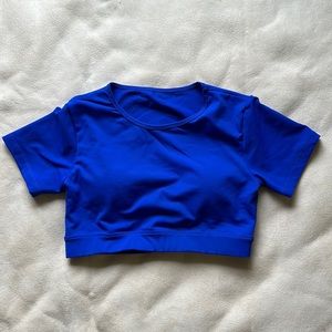 NVGTN Sapphire Blue Open Back Tee L Large